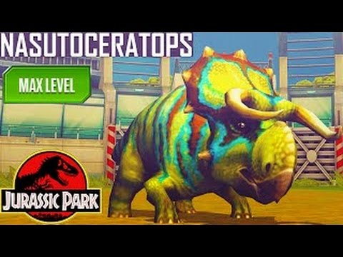 NASUTOCERATOPS Dinosaur MAX LEVEL 40 Jurassic Park Builder Battle Stage Fight Gameplay 201