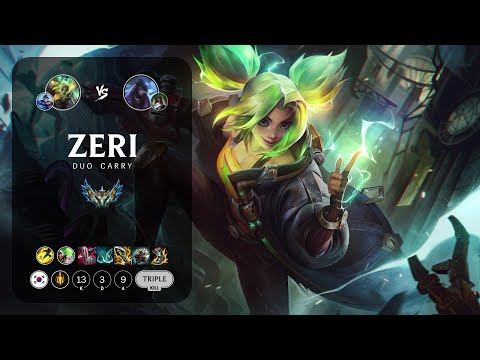 Zeri ADC vs Aphelios - KR Challenger Patch 12.22