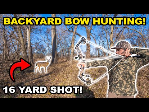 BOW HUNTING Deer in My BACKYARD for the FIRST TIME!!! (Catch Clean Cook)