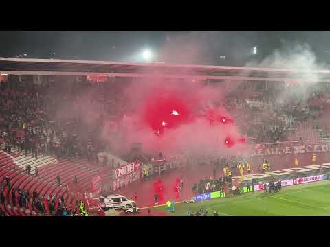 #ULTRAS #PYRO PLAYERS SALUTE DELIJE | ИГРАЧИ ПОЗДРАВЉАЈУ ДЕЛИЈЕУ | RED STAR BELGRADE - FCSB 