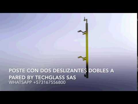 POSTE CON DOS DESLIZANTES A PARED TECHGLASS