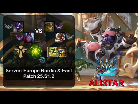 Alistar Support + Varus vs Ivern + Corki - EUNE Challenger - Patch 25.S1.2
