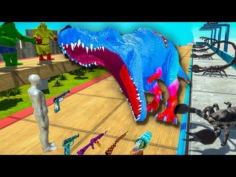 🔴LIFE: FPS EXTREME PARKOUR/DEATH RUN vs T-REX & DEADLY TRAP - ARBS