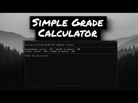 Simple Grade Calculator Python Cli Project