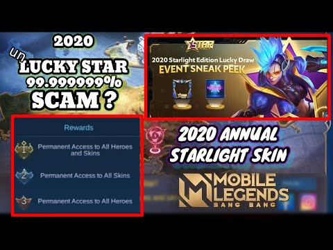 2020 unLUCKY STAR EVENT | SNEAK PEAK IN 2020 ANNUAL STARLIGHT SKIN | MLBB 2020 EVENT