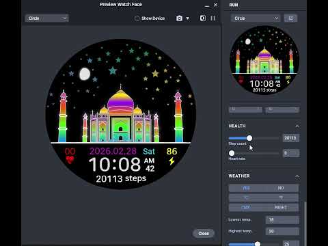 MKW Taj Mahal Retro Watch face