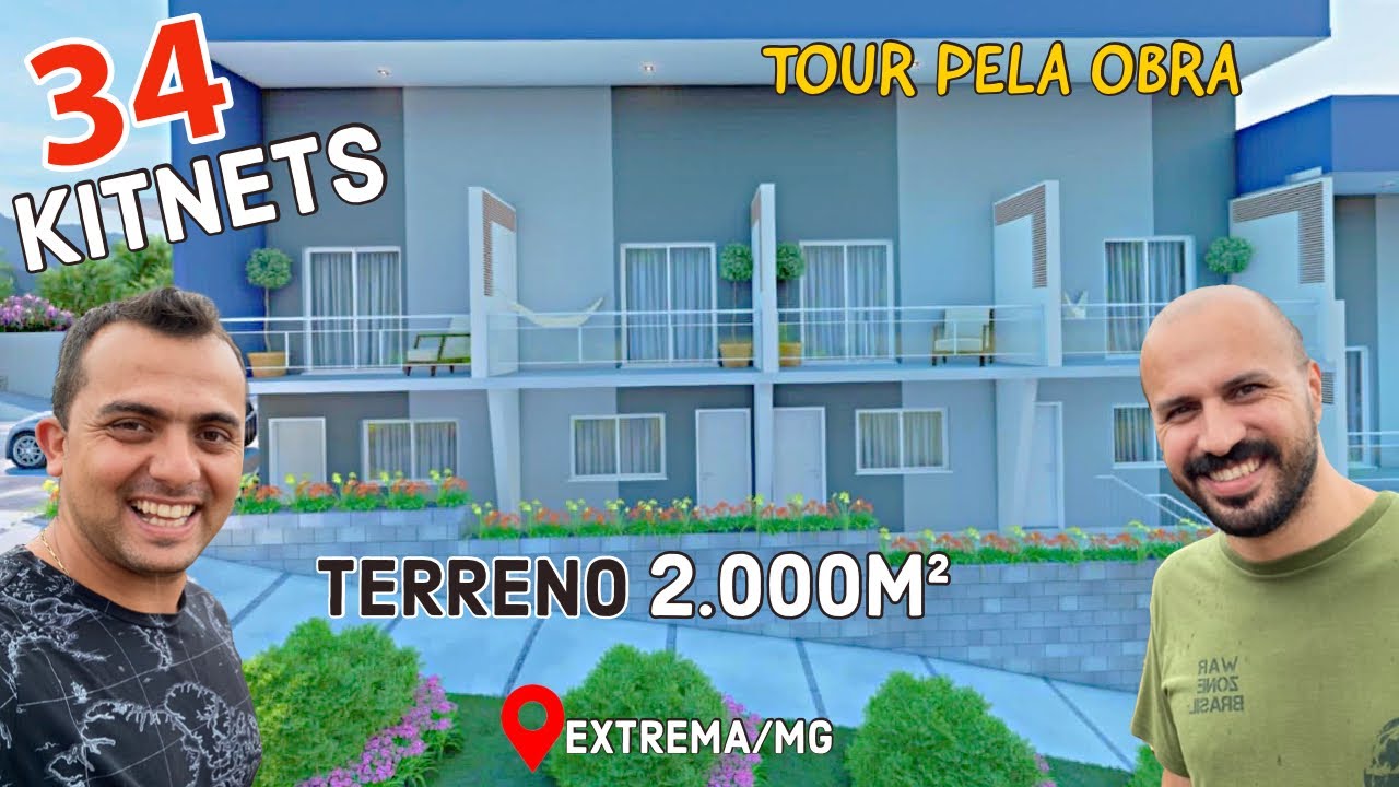 Tour pela obra de 34 KITNETS em terreno de 2.000m | E ele está construindo tudo isso a DISTÂNCIA!!!