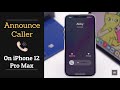 Announce Caller Name On IPhone 12 Pro Max Turn On Call Announcement On IOS 14