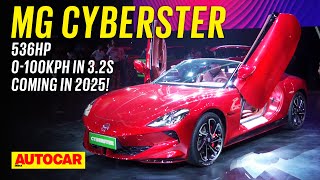 MG Cyberster walkaround - JSW-MG to bring electric sportscar in 2025 | @autocarindia1