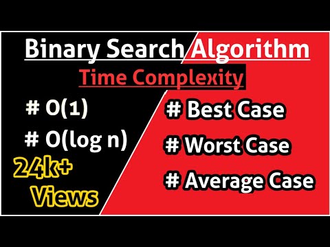 Analysis of Binary Search Algorithm | Time complexity of Binary Search Algorithm | O(1) | O(log n)