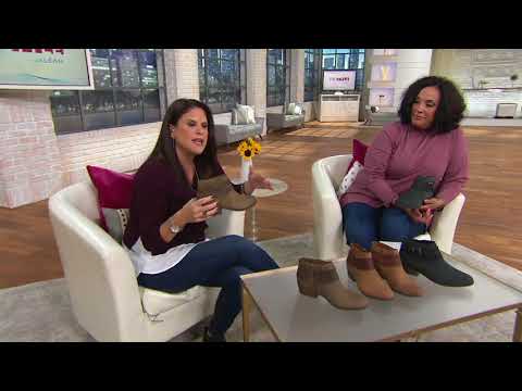 Clarks Leather Side Zip Ankle Boots - Addiy Cora on QVC