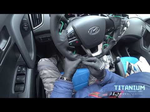 Перетяжка руля в кожу Hyundai Creta Не снимая руль