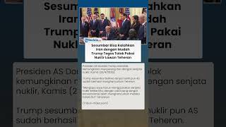 Trump Tegas Ogah Pakai Nuklir Lawan Iran, Sebut Ada Cara Lebih Mudah untuk Menang