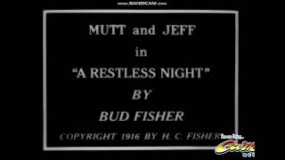 Mutt And Jeff - A Restless Night (1916)