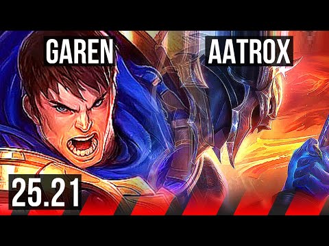 GAREN vs AATROX (TOP) | 1900+ games, 9/2/6, Dominating | KR Master | 25.21