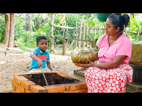 Pumpkin rice made in a traditional way with a special taste. .village kitchen recipe