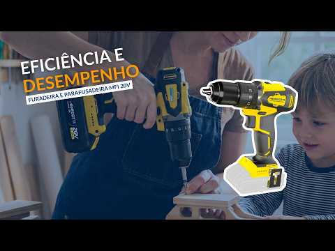 Parafusadeira e Furadeira de Impacto 1/2Pol. 20V Brushless sem Bateria MFI 20V MENEGOTTI-40790130 - Vídeo