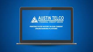 How to View Bill Pay Payee History in Current Online Banking
