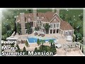 BLOXBURG: Mega Summer Mansion Speedbuild (NO LARGE PLOT) | Roblox House Build