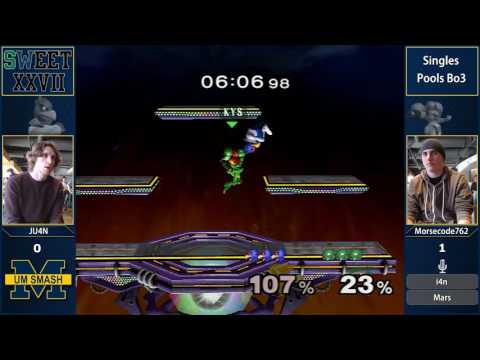 SWEET 27 - Morsecode762 (Samus) vs JU4N (Falco) - SSBM Pools