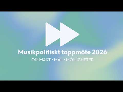 Musikpolitiskt toppmöte 2026