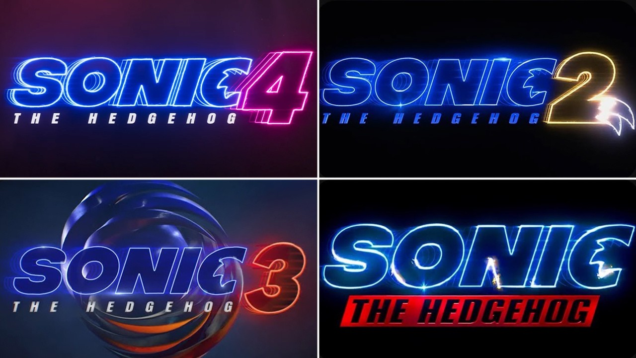 Evolution of Sonic Movie logos 2019-2027