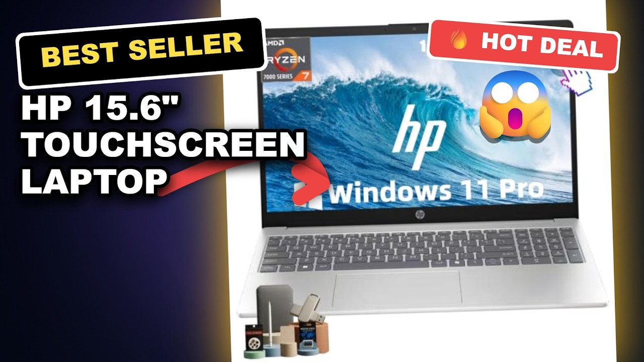 HP 15.6" Touchscreen Laptop Review: Is Ryzen 7, 16GB RAM, 1TB SSD Worth It? review video