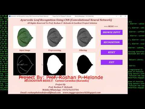Python Code For Medicinal Plant Leaf Recognition Using Cnn Python Opencv Source Code Ieee Project