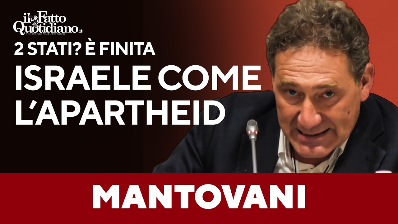 Mantovani: "Israele va trattato come il Sudafrica dell’apartheid"