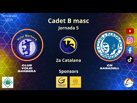 Cv Barberà vs CN Sabadell Blau, Cadet B masculí, J5, 15/11/2025, 2a catalana, #Aymibarberà!!