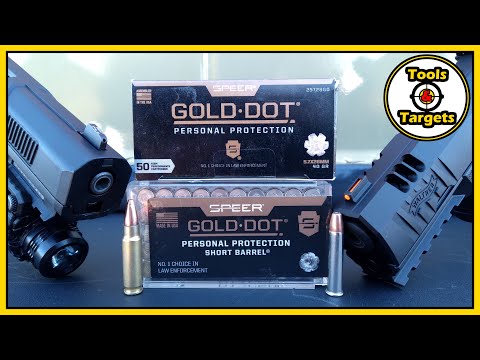 5.7x28 vs .22 Magnum Speer GOLD DOT....(Part 1: Pistols)