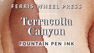 🍂 Terracotta Canyon Ferris Wheel Press - Burnt Orange Ink Swatching Comparison #fountainpenink