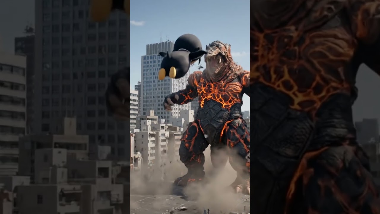 #shorts    管理人VS怪獣！【gugugaga】🐧