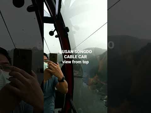 Teleférico de Busan Songdo. uma vista da praia de Songdo do topo