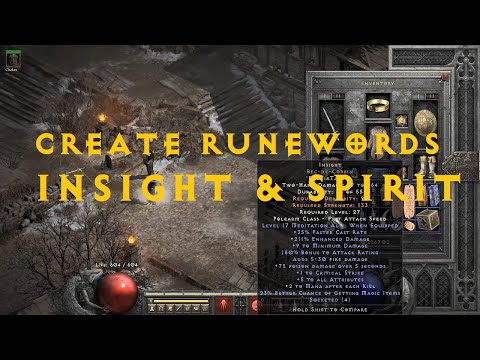 INSIGHT Runeword - SPIRIT Weapon Runeword - Find 4 Socket Weapon - Diablo 2 Resurrected