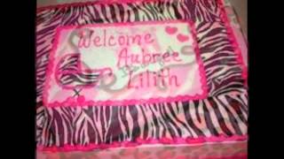 zebra print baby shower cakes