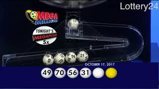 2017 10 17 Mega Millions Numbers and draw results