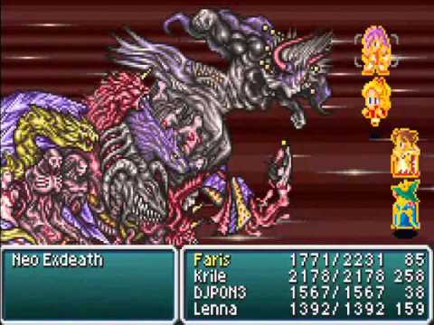 Final Fantasy 5:Wind Crystal Jobs Only Final Boss- Part 3