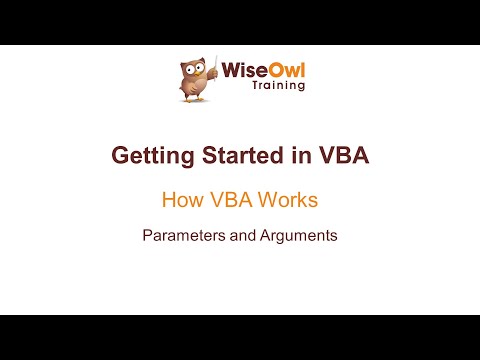 Excel VBA Online Course - 1.4.2 Parameters and Arguments