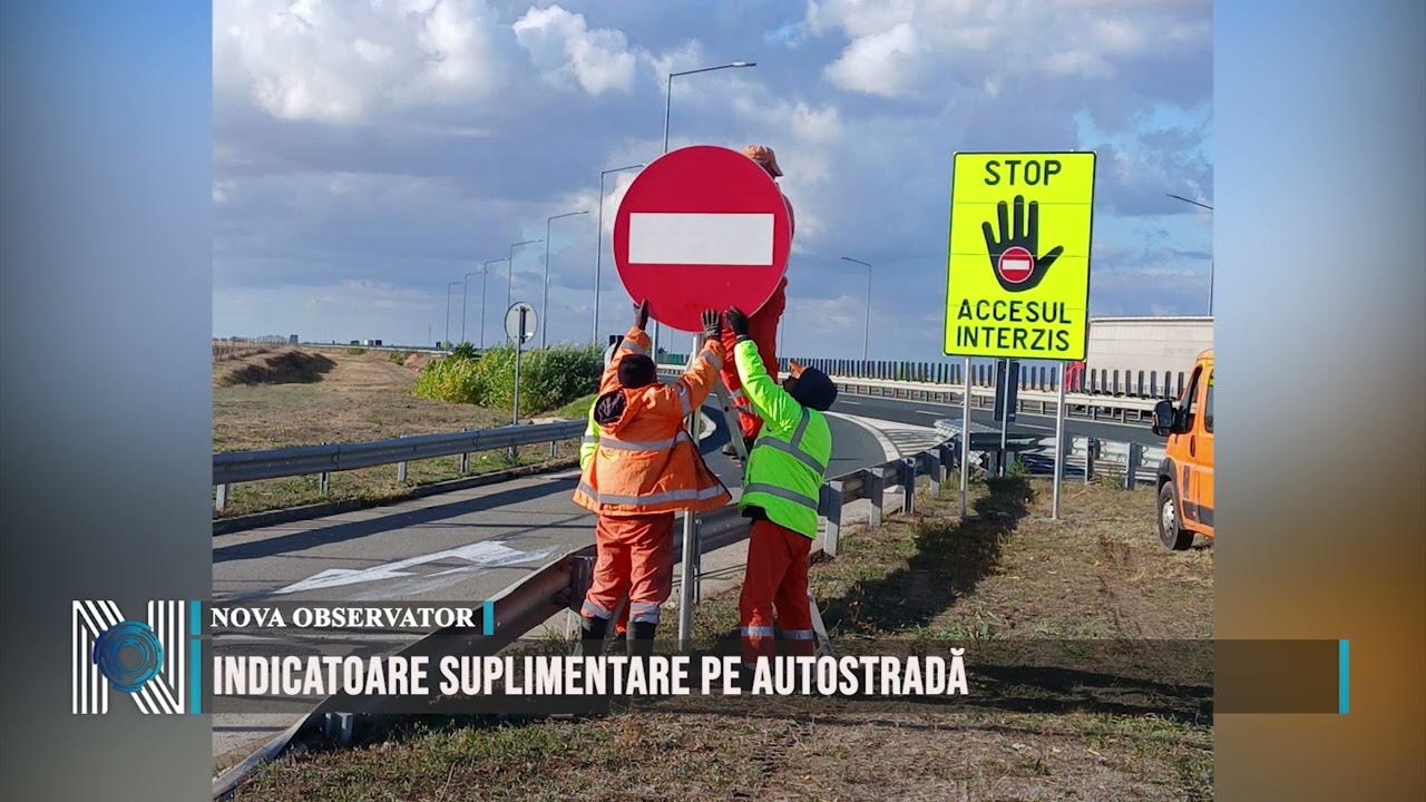 Indicatoare suplimentare pe autostradă