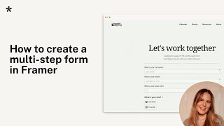 How to create multi-step forms in Framer