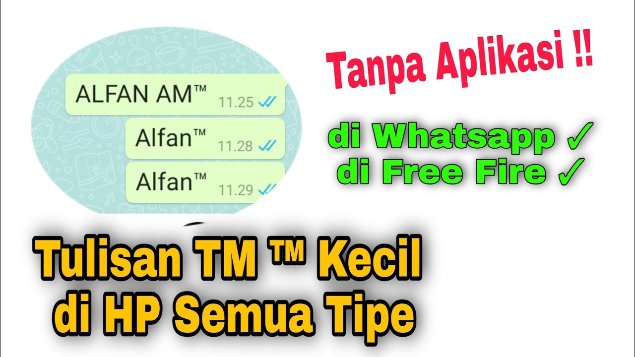 Putar video Cara Membuat Tulisan TM Kecil Diatas di HP Semua Tipe sekarang Cara Membuat Tulisan TM Kecil Diatas di HP Semua Tipe