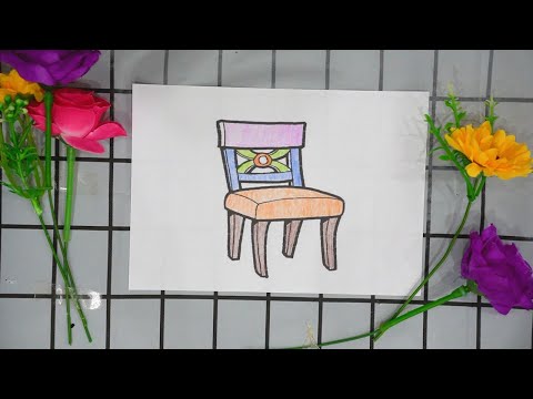 Color the picture of a plain leather chair