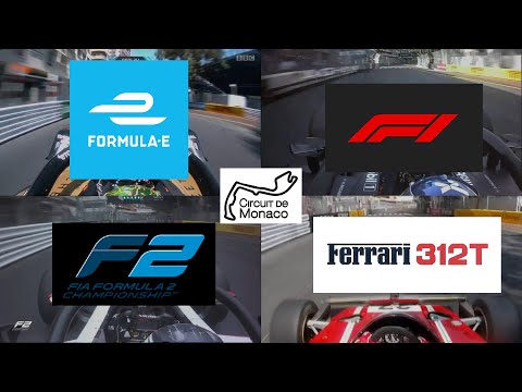 Gen2 Formula E vs 2018 Formula 1 vs 2019 Formula 2 vs 1975 Ferrari 312T Formula 1 @ Monaco