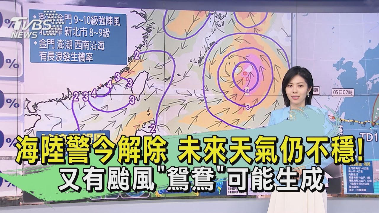 海陸警今解除 未來天氣仍不穩! 又有颱風「鴛鴦」可能生成