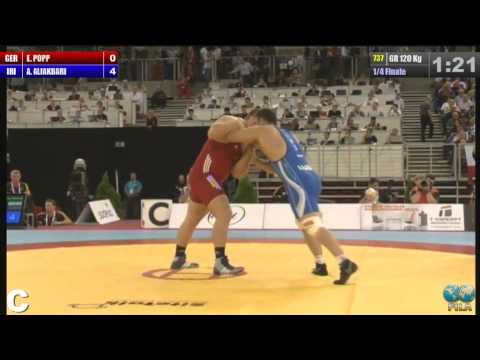 Amir Aliakbari (IRI) vs Eduard Popp (GER) 120kg 1/4 Final - 2013 World Wrestling Championships