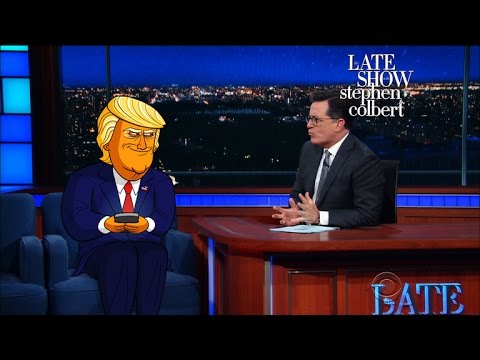 Cartoon Donald Trump Can't Stop Tweeting