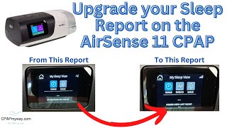 Upgrading Sleep Report on AirSense 11 Tutorial
