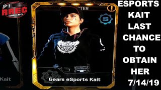 GEARS OF WAR 4 ESPORTS KAIT TODAY LAST DAY TO GET HER! ROAD TO GEARS 5 ESPORTS KAIT UNLOCKED!