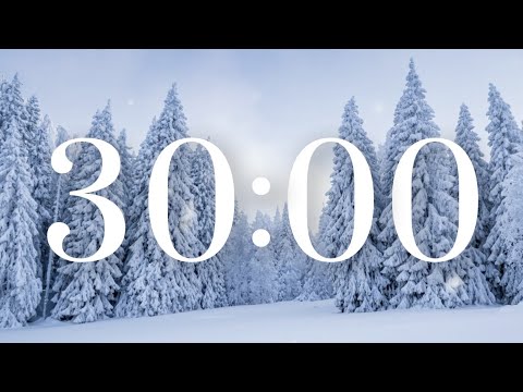 30 Minute Winter Snow Timer with Relaxing Piano Music